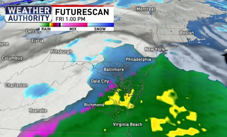 Staying cold with another snow chance this week in Baltimore
