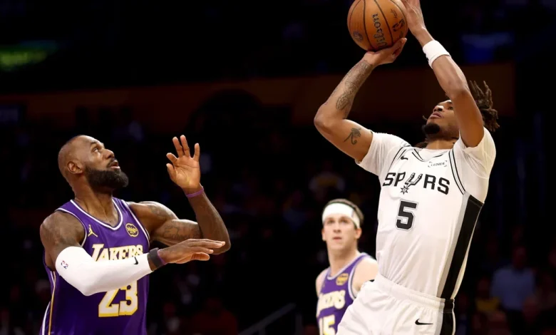 Stephon Castle scores 30 to lead Spurs into NBA Cup semifinals with 132-119 win over Lakers