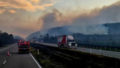 Strong winds making life tough for firefighters battling Pacific Highway blaze