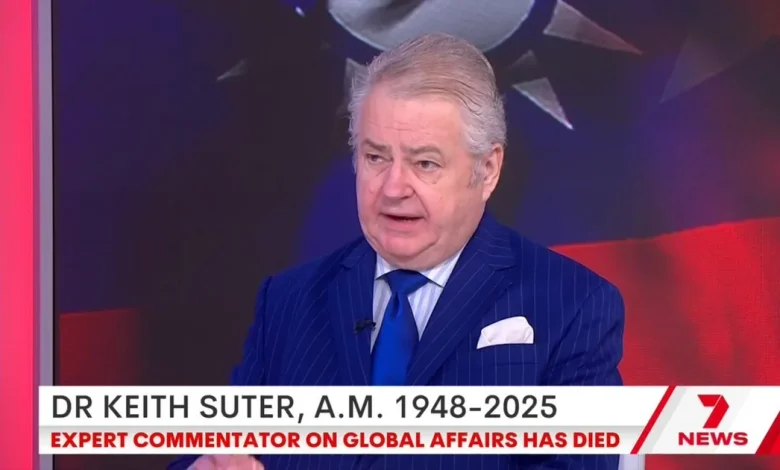 Sunrise star Dr Keith Suter dies aged 77 as Samantha Armytage pays tribute