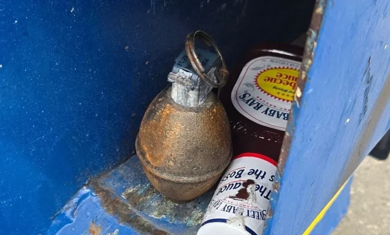 Suspicious device found near Marie Calendars turns out to be practice grenade