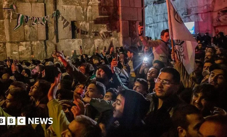 Syrian president addresses jubilant crowds on anniversary of Assad's fall