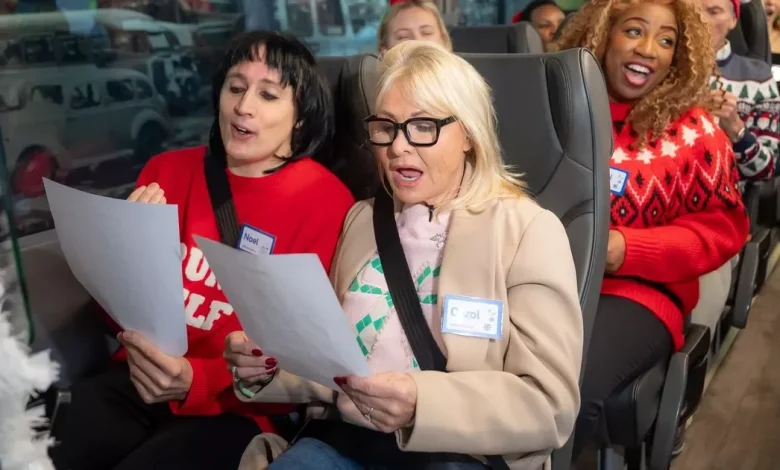 TOWIE's Carol Wright embarks on a festive coach trip for an unexpected reason