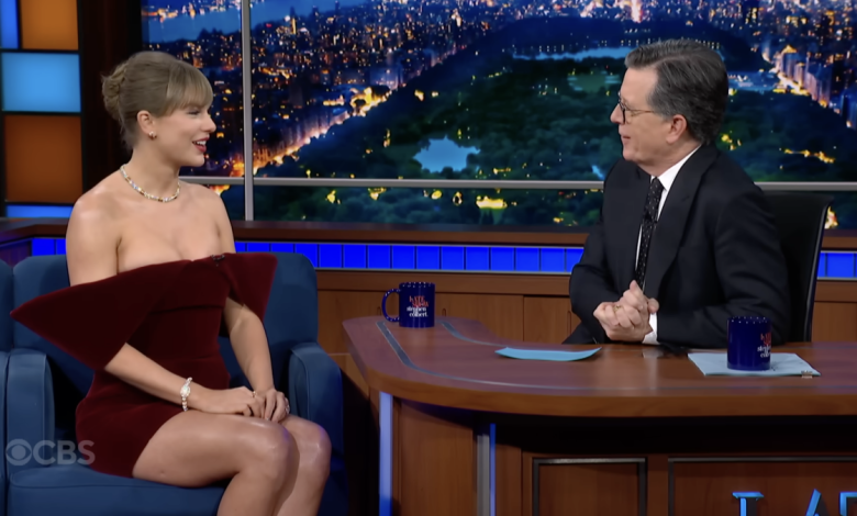 Taylor Swift talks to Stephen Colbert about 'The Late Show' and the end of an era