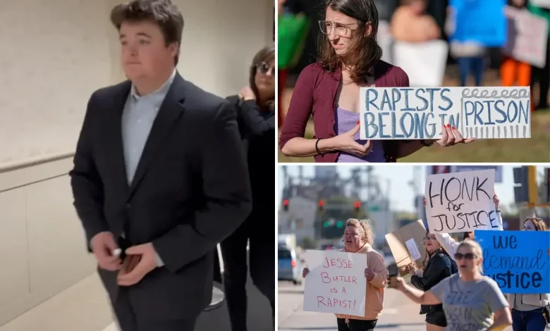 Teen rapist who dodged prison sentence gets heckled as he saunters into court: ‘Why did you rape those girls?’