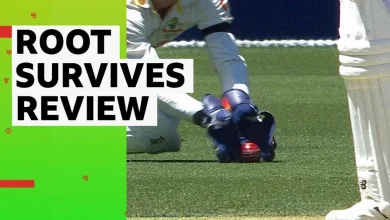 The Ashes 2025 third Test - day two: England's Joe Root given not out after Australia review shows ball hits ground