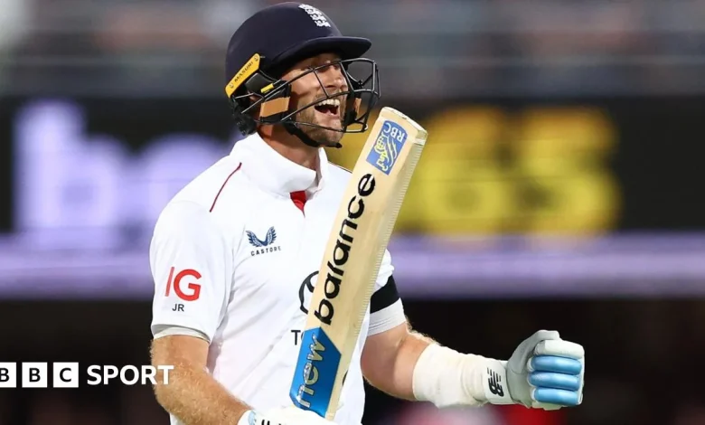 The Ashes: Joe Root's first ton in Australia keeps England afloat