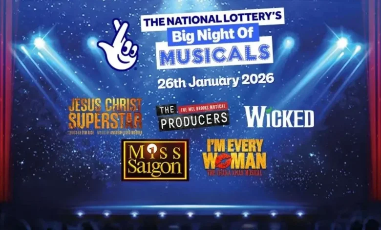 The National Lottery’s Big Night of Musicals back for 2026 hosted by Jason Manford