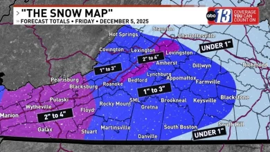 "The Snow Map" for Friday