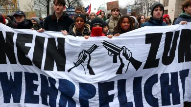 Thousands protest in Berlin against new German military conscription bill