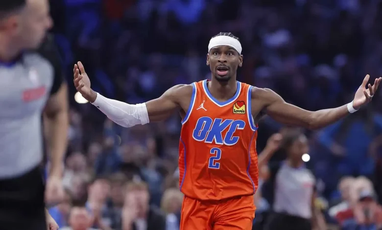 Thunder star Shai Gilgeous-Alexander’s face amid near all-out brawl sums it all up