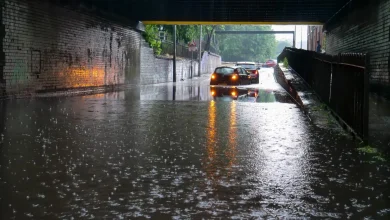 Thursday rain from the south and the west accompanied by strong, gusty winds