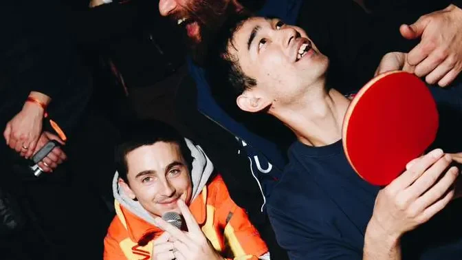 Timothée Chalamet Lets His Inner Sports Fan Fly At the 'Marty Supreme' Invitational