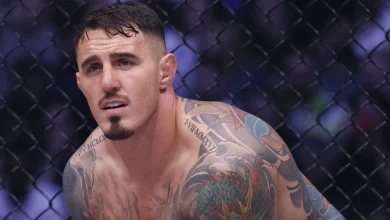 Tom Aspinall has been diagnosed with rare eye condition after an accidental eye poke ended his UFC heavyweight title defence against Ciryl Gane in October.