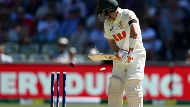 Tongue bowls Inglis to break Australian resistance