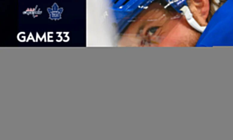 Toronto Maple Leafs vs. Washington Capitals – Game #33 Projected Lines, Preview & TV Info