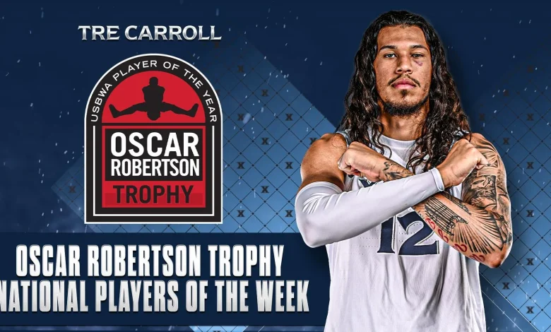 Tre Carroll Earns USBWA National Player Of The Week Honors