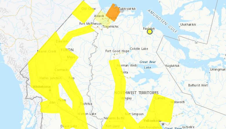 Tuktoyaktuk, Aklavik, Inuvik and Paulatuk brace for extreme weather