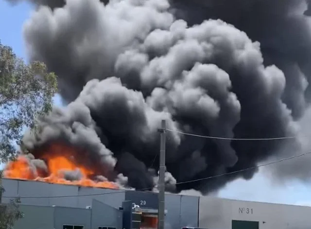 Two factories ablaze in Dandenong South