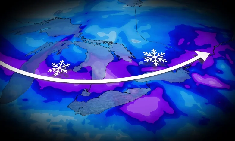Two systems to bring 5-15+ cm of snow to Ontario mid-week