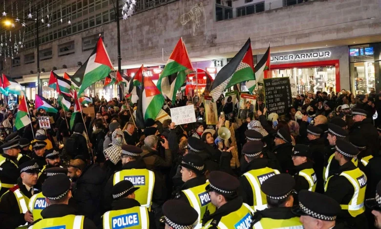 U.K. police arrest pro-Palestinian protesters as authorities toughen hate speech law enforcement