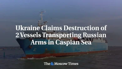 Ukraine Claims Destruction of 2 Vessels Transporting Russian Arms in Caspian Sea