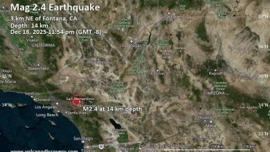 Unconfirmed quake or seismic-like event reported: 6.4 mi northwest of Riverside, Riverside County, California, United States, Friday, Dec 19, 2025, at 07:54 am (GMT +0)