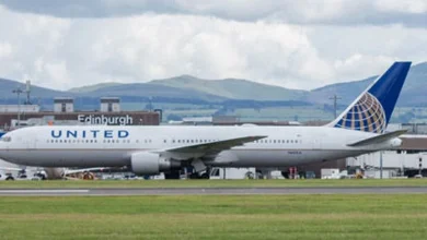 United Airlines pilot declares onboard emergency as flight diverted to Edinburgh