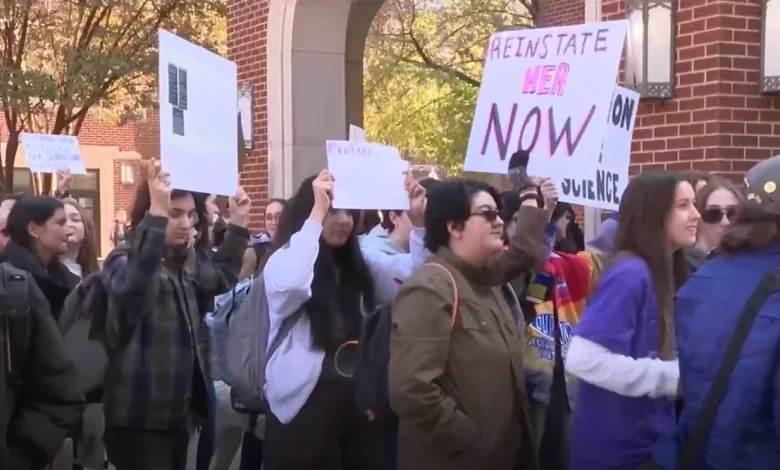 University of Oklahoma students rally to support instructor on leave over grading dispute