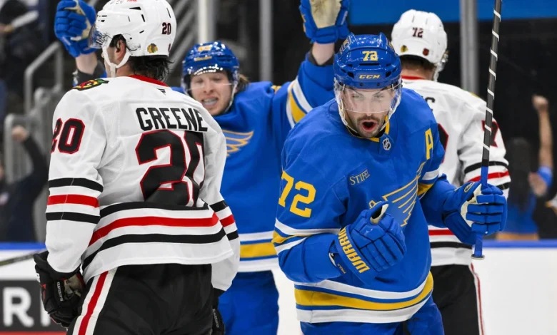 Vendredi dans la LNH | Les Blues l’emportent 3-2 devant les Hawks