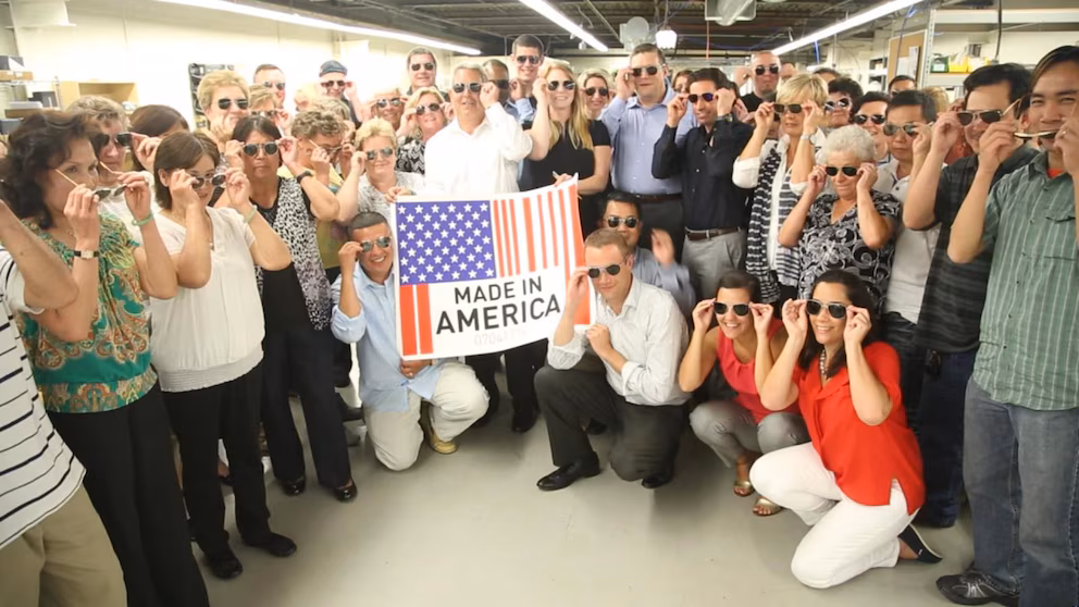 Video Made in America: David Muir tries Randolph Engineering's US fighter pilot sunglasses