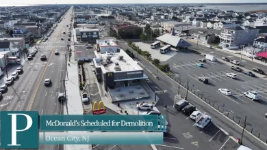 View of McDonald's in Ocean City scheduled to be demolished