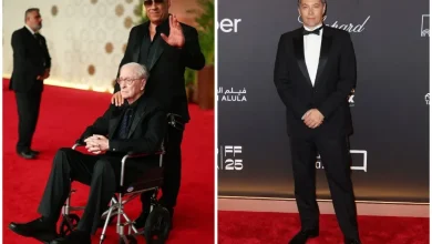 Vin Diesel Wheels Michael Caine Along Red Sea Film Festival Red Carpet