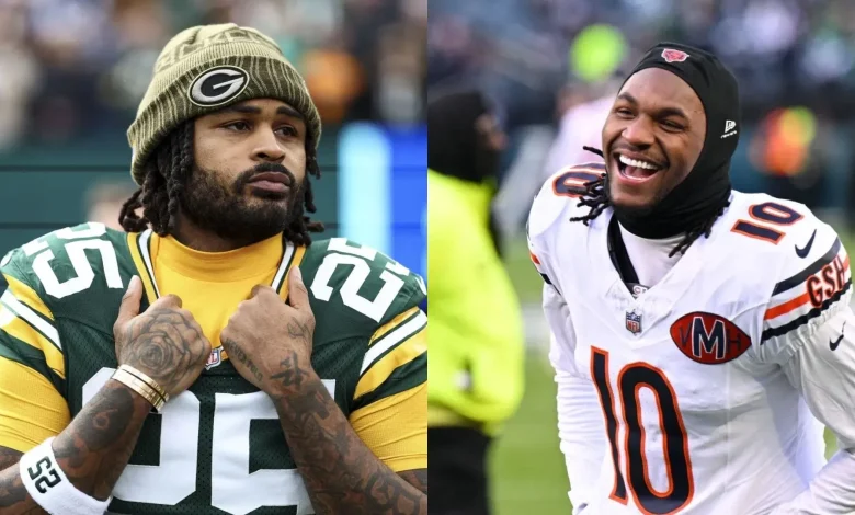 WATCH: Luther Burden III grabs Keisean Nixon's neck as huge fight breaks out during Bears vs. Packers Week 14 showdown