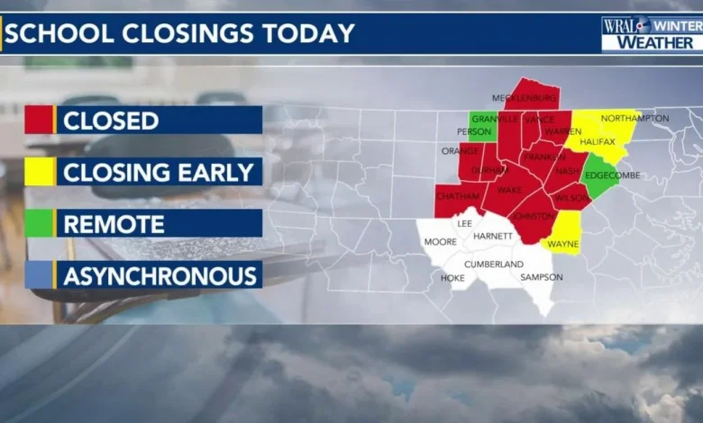 Wake, Durham public schools closed as wintry mix expected in the area