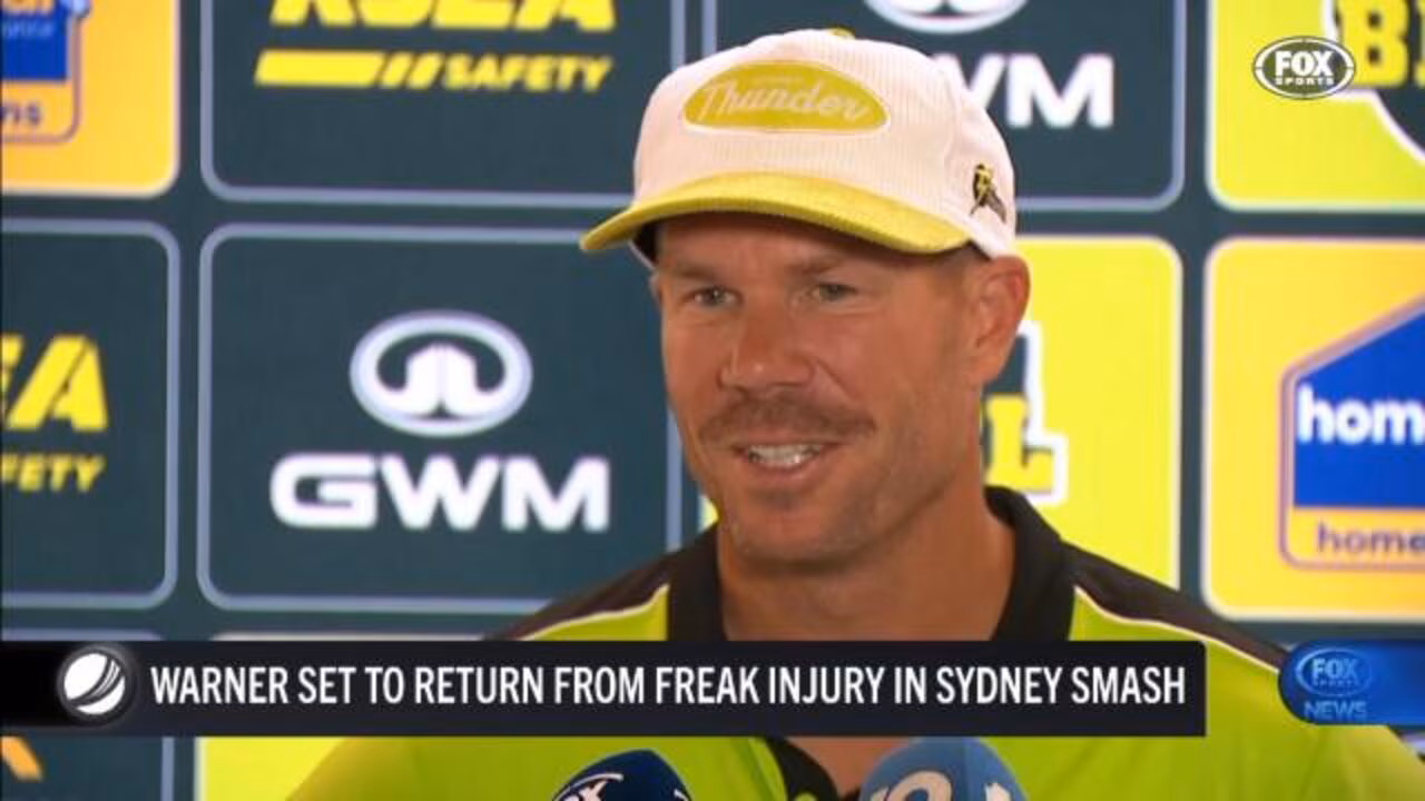 Warner set to return from freak injury