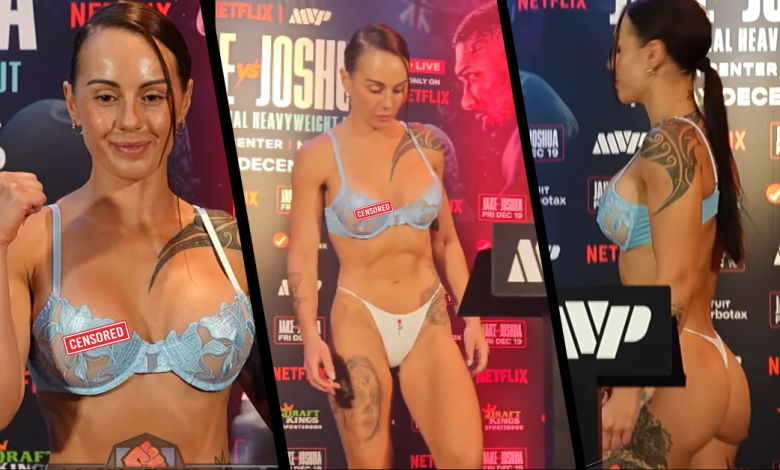 Watch: Cherneka Johnson Leaves Little to Imagination with Weigh In Outfit ahead of Jake Paul vs. Anthony Johnson Event