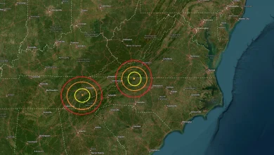 Weak Earthquakes Rattle North Carolina and Tennessee Today