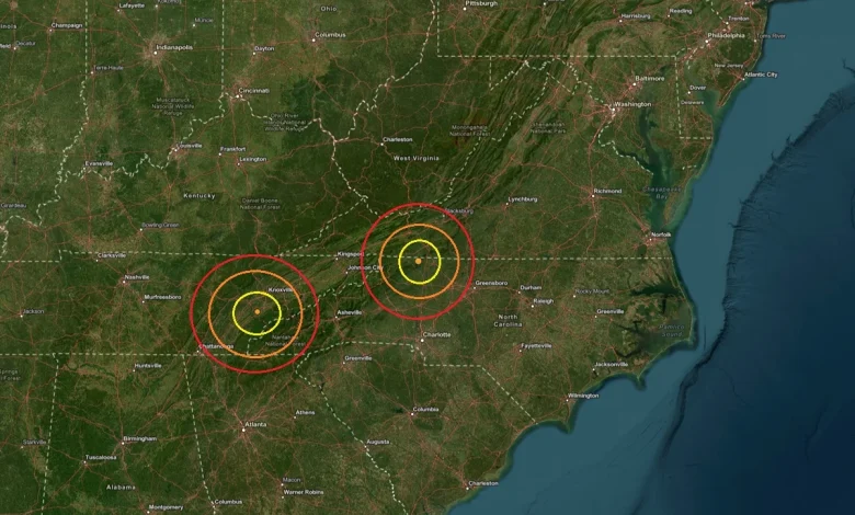 Weak Earthquakes Rattle North Carolina and Tennessee Today