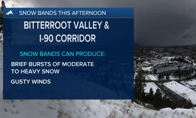 Weather Forecast: Snow bands possible this afternoon