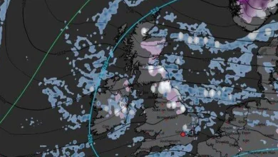 Weather charts show UK areas that could see a white Christmas