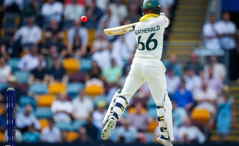 Weatherald fires up as Australia race to 130-1 in second Ashes Test