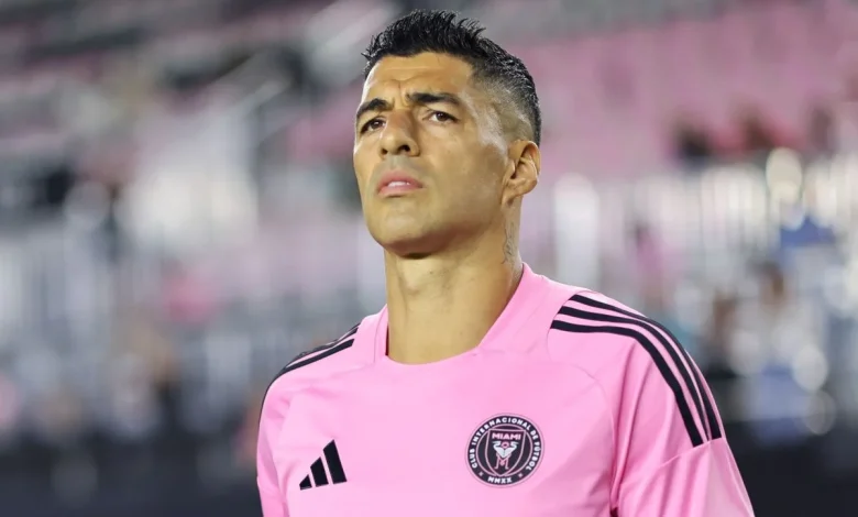 Why is Luis Suárez not playing for Inter Miami in the MLS Cup against Vancouver Whitecaps?