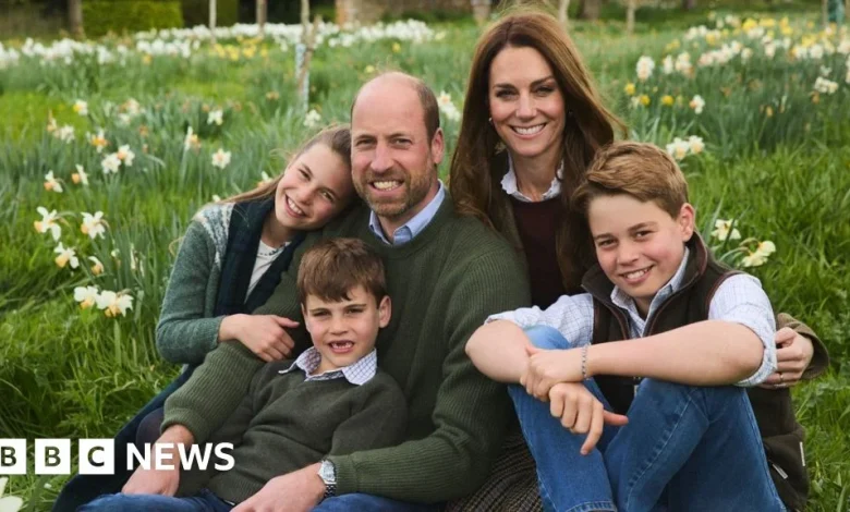 William and Catherine release annual Christmas card portrait