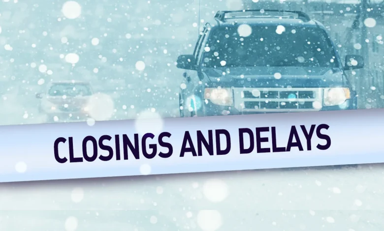 Winter weather triggers closures and delays across ENC