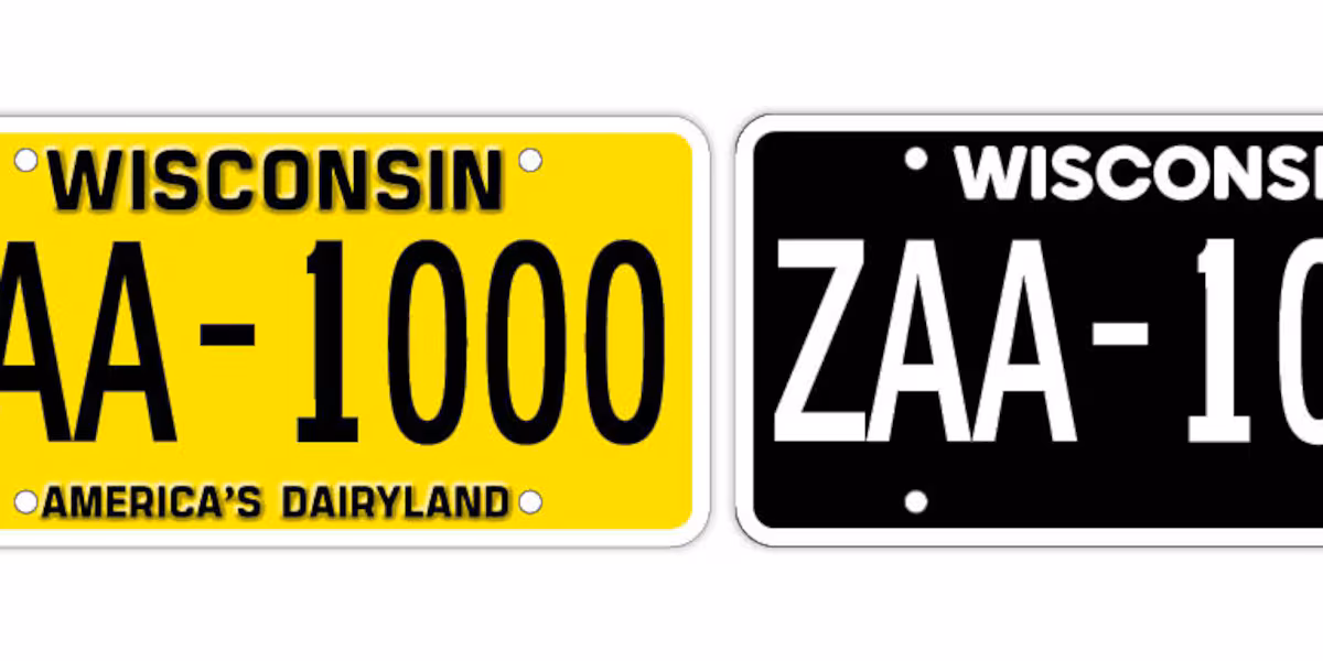 WisDOT unveils new Blackout, Retro yellow license plates