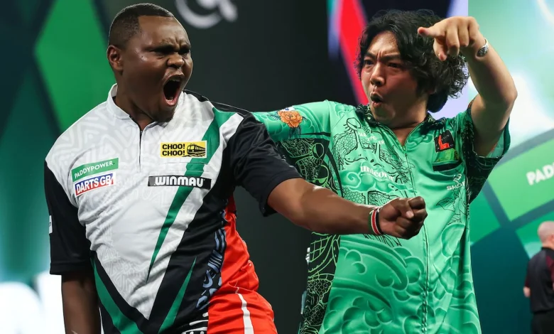 World Darts Championship: David Munyua beats Mike De Decker as fellow debutant Motomu Sakai also wins in dramatic Alexandra Palace scenes