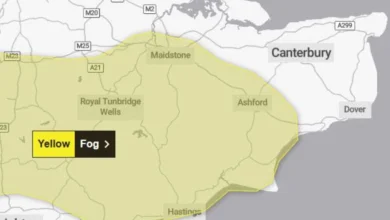 Yellow weather warning for freezing fog
