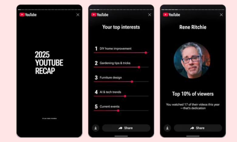 YouTube releases its first-ever recap of videos you’ve watched