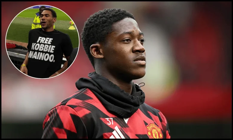 ‘Free Kobbie Mainoo’: Mainoo’s brother attends Old Trafford to send public message to Ruben Amorim